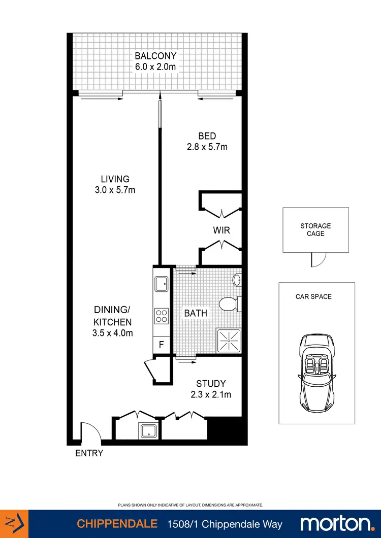 Floorplan of Homely apartment listing, 1508/1 Chippendale Way, Chippendale NSW 2008
