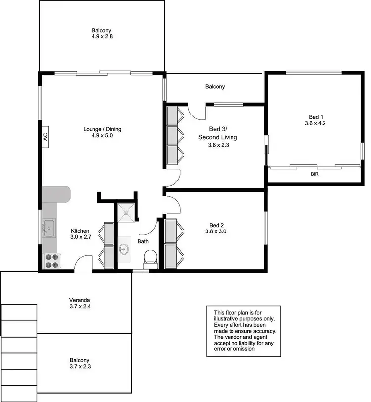 Floorplan of Homely unit listing, 4/34 Lincoln Highway, Port Lincoln SA 5606