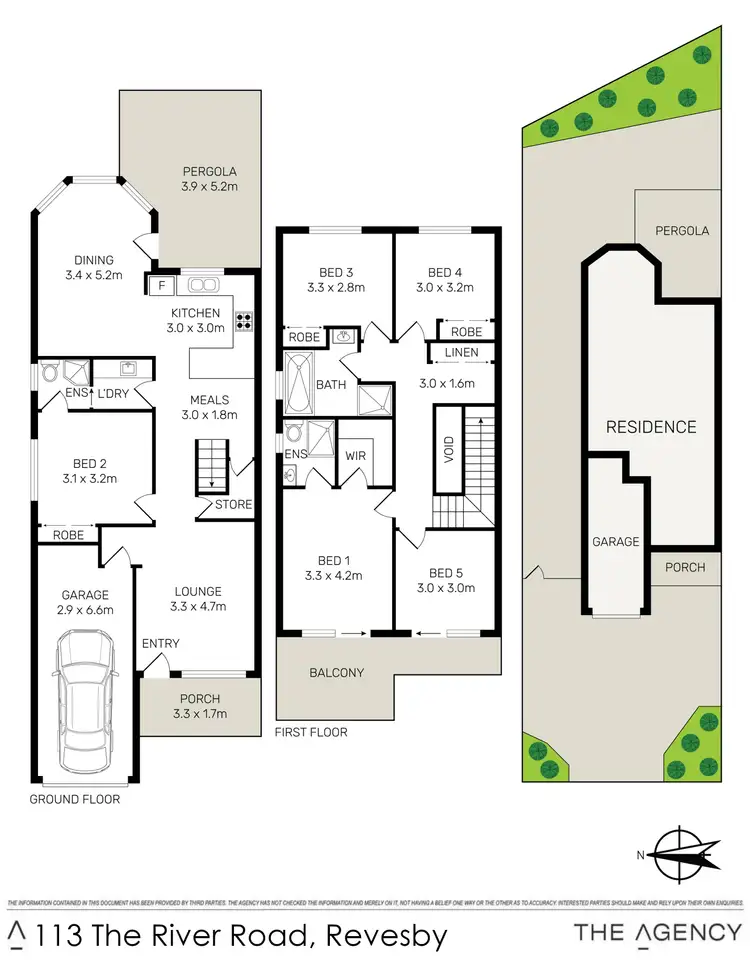 Floorplan of Homely semi-detached listing, 113 The River Road, Revesby NSW 2212