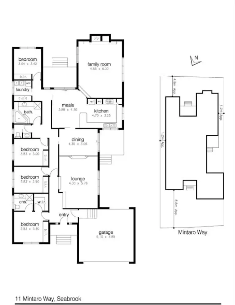 Floorplan of Homely house listing, 11 Mintaro Way, Seabrook VIC 3028