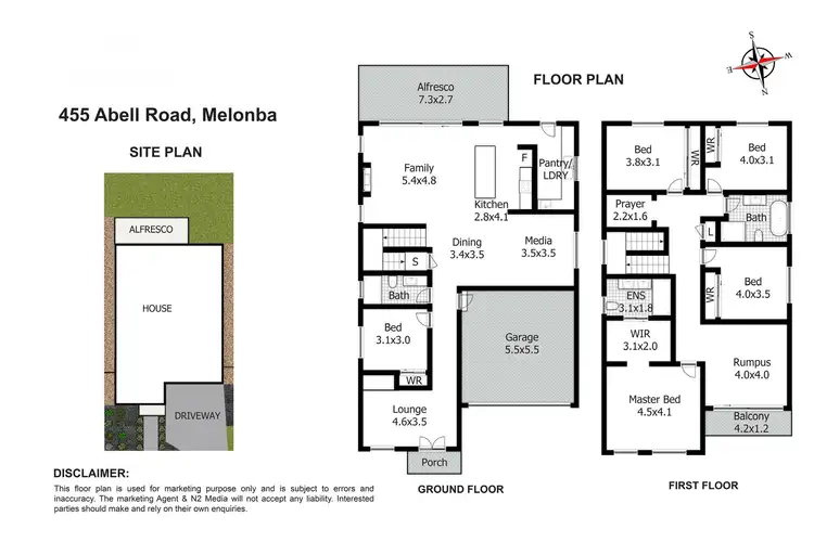 Floorplan of Homely house listing, 455 Abell Road ( Melonba ), Marsden Park NSW 2765
