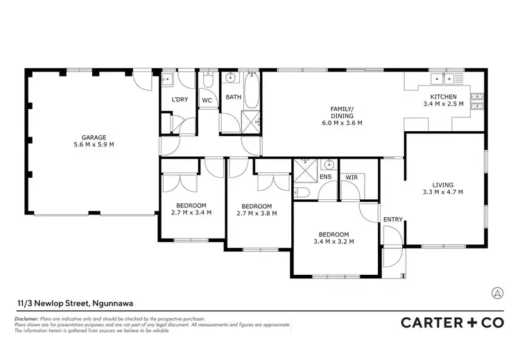 Floorplan of Homely townhouse listing, 11/3 Newlop Street, Ngunnawal ACT 2913