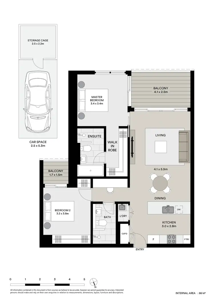 Floorplan of Homely apartment listing, 510/255 Morrison Road, Ryde NSW 2112