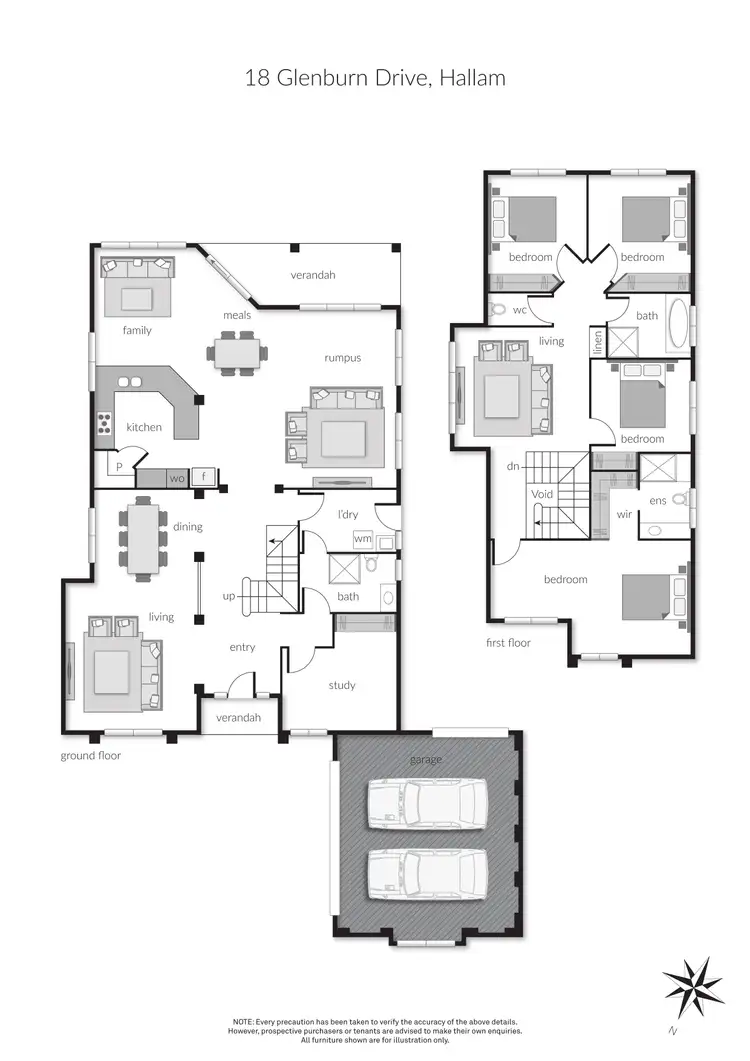 Floorplan of Homely house listing, 18 Glenburn Drive, Hallam VIC 3803
