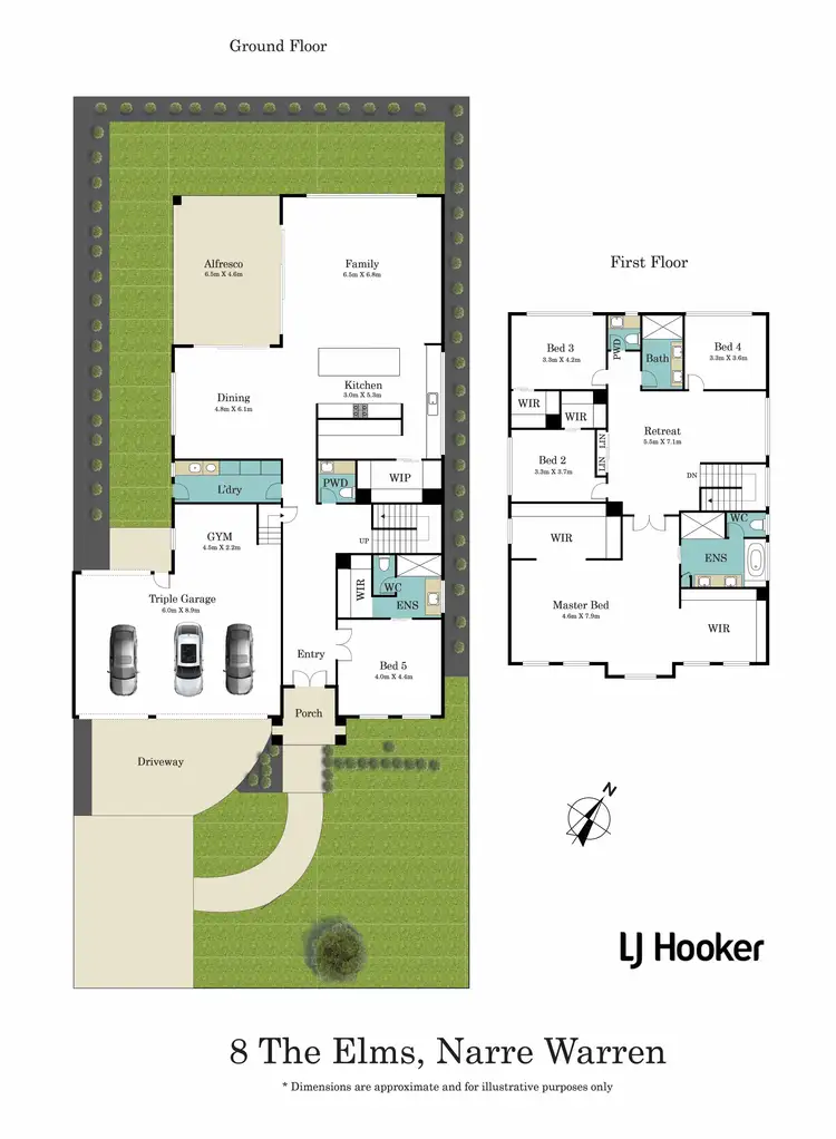 Floorplan of Homely house listing, 8 The Elms, Narre Warren VIC 3805