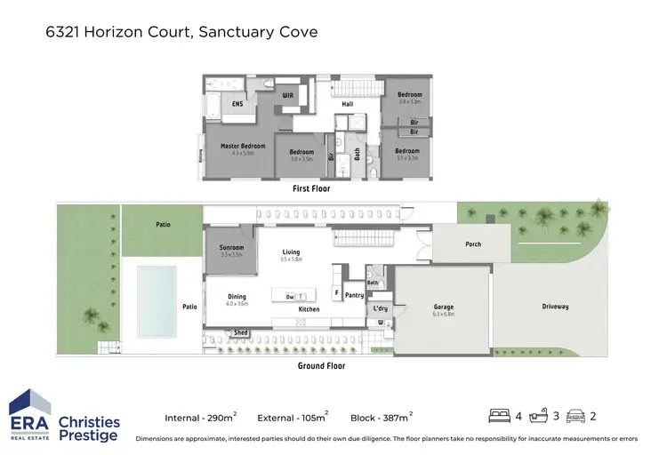 Floorplan of Homely house listing, 6321 Horizon Court, Sanctuary Cove QLD 4212