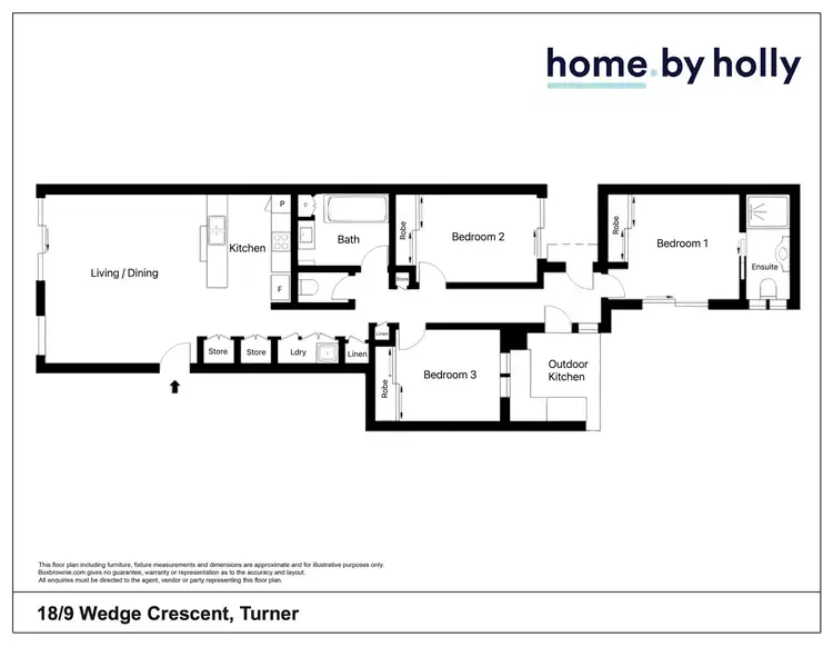 Floorplan of Homely apartment listing, 18/9 Wedge Crescent, Turner ACT 2612