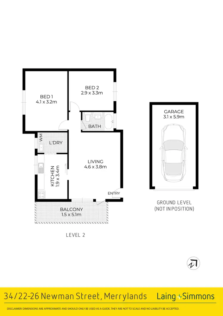 Floorplan of Homely unit listing, 34/22-26 Newman Street, Merrylands NSW 2160