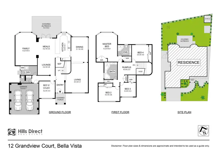 Floorplan of Homely house listing, 12 Grandview Court, Bella Vista NSW 2153