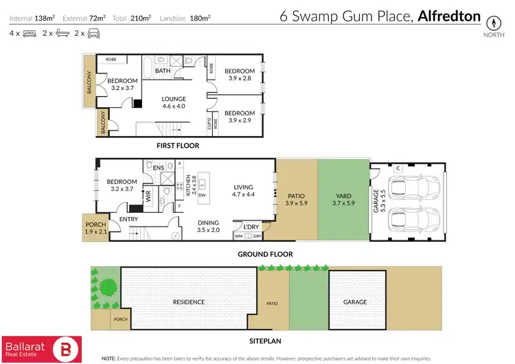 Floorplan of Homely house listing, 6 Swamp Gum Place, Alfredton VIC 3350