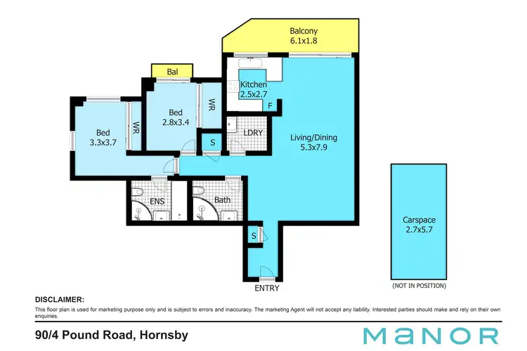 Floorplan of Homely apartment listing, 90/4-10 Pound Road, Hornsby NSW 2077