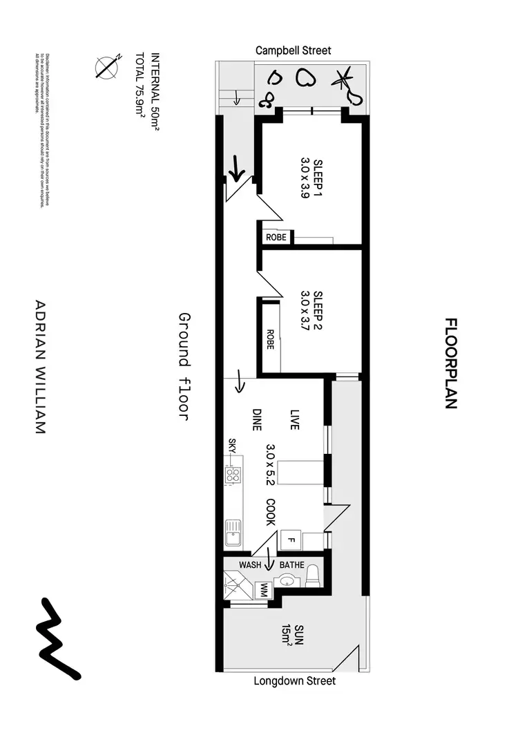 Floorplan of Homely house listing, 25 Campbell Street, Newtown NSW 2042