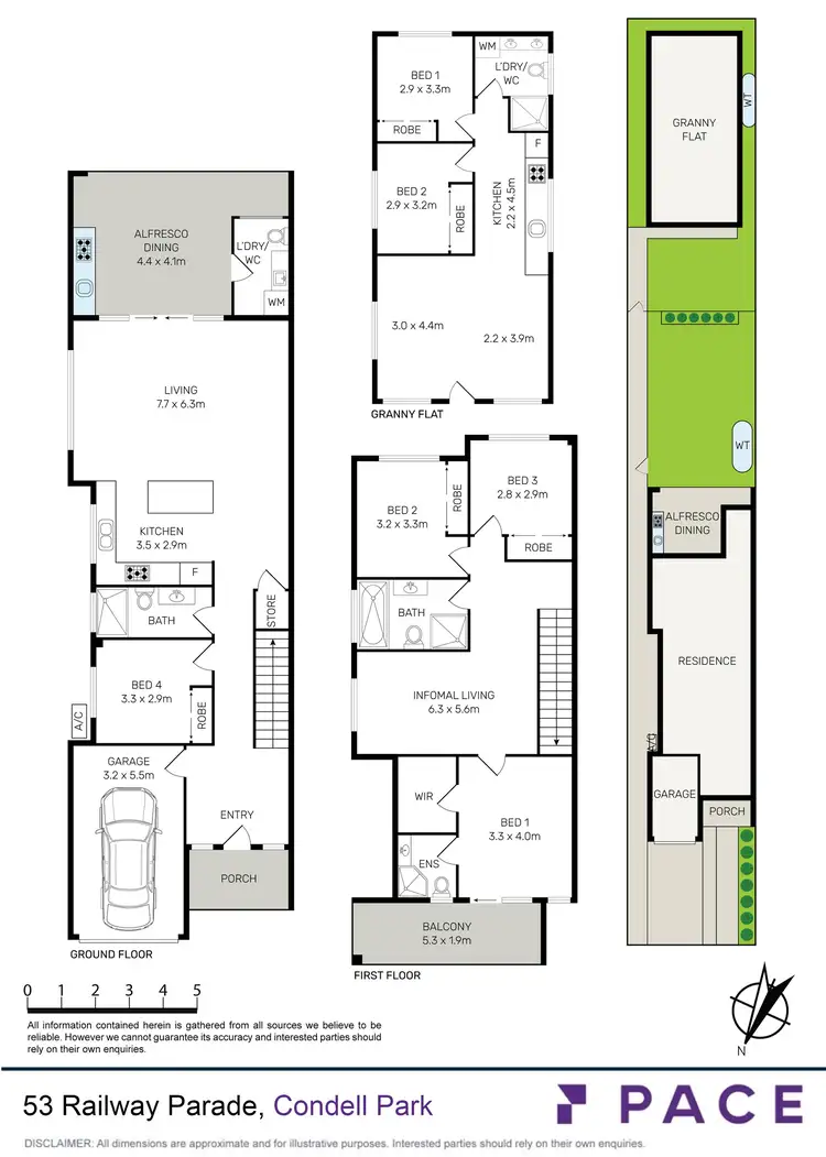 Floorplan of Homely semi-detached listing, 53 Railway Parade, Condell Park NSW 2200