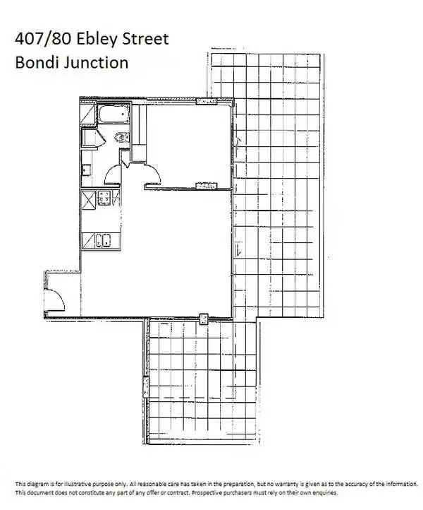 Floorplan of Homely apartment listing, 407/80 Ebley Street, Bondi Junction NSW 2022