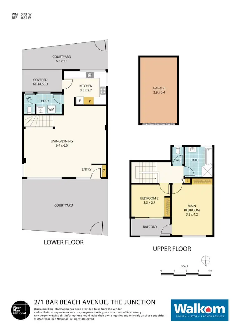 Floorplan of Homely townhouse listing, 2/1 Bar Beach Avenue, The Junction NSW 2291