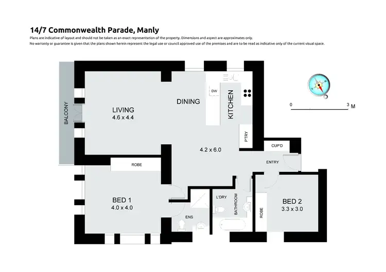 Floorplan of Homely apartment listing, 14/7 Commonwealth Parade, Manly NSW 2095