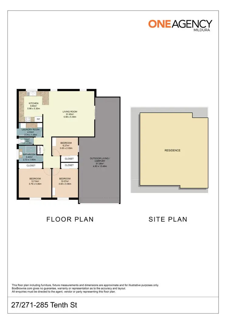 Floorplan of Homely townhouse listing, 27/271-285 Tenth Street, Mildura VIC 3500