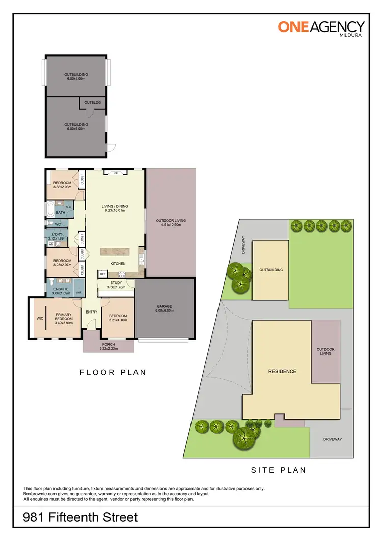 Floorplan of Homely house listing, 981 Fifteenth Street, Mildura VIC 3500