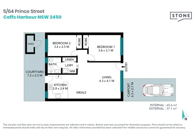 Floorplan of Homely unit listing, 5/64 Prince Street, Coffs Harbour NSW 2450