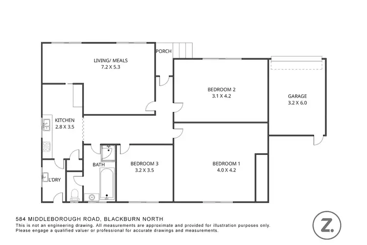 Floorplan of Homely house listing, 584 Middleborough Road, Blackburn North VIC 3130