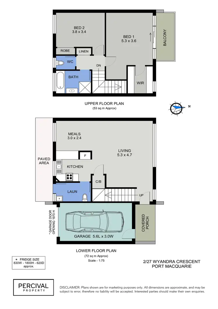 Floorplan of Homely townhouse listing, 2/27 Wyandra Crescent, Port Macquarie NSW 2444