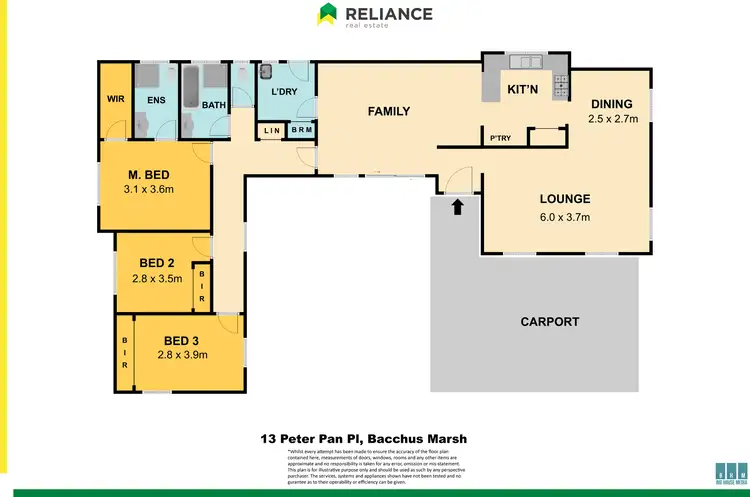 Floorplan of Homely house listing, 13 Peter Pan Place, Bacchus Marsh VIC 3340