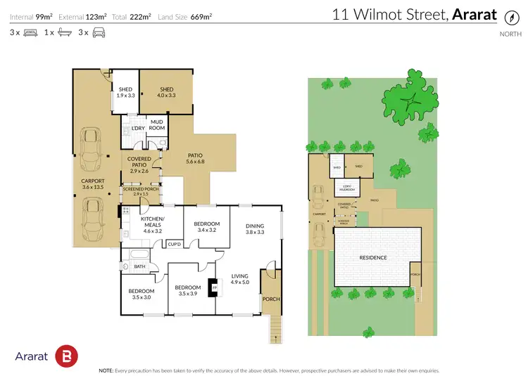 Floorplan of Homely house listing, 11 Wilmot Street, Ararat VIC 3377