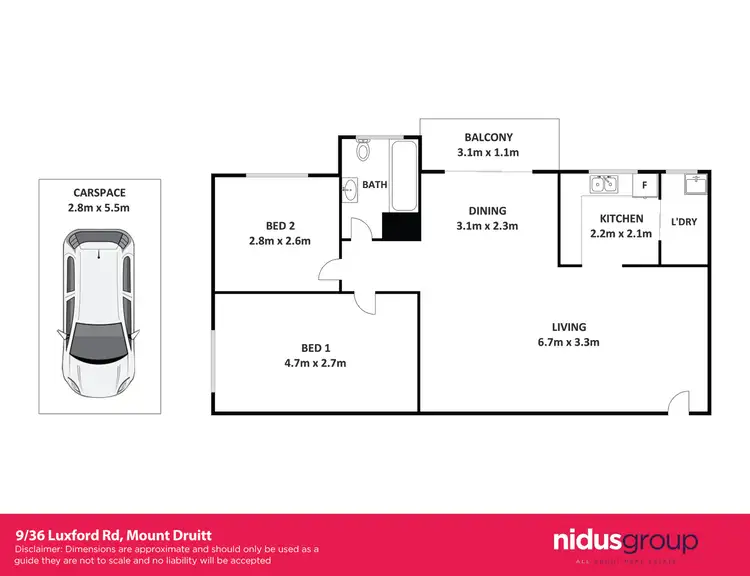 Floorplan of Homely unit listing, 9/36 Luxford Road, Mount Druitt NSW 2770