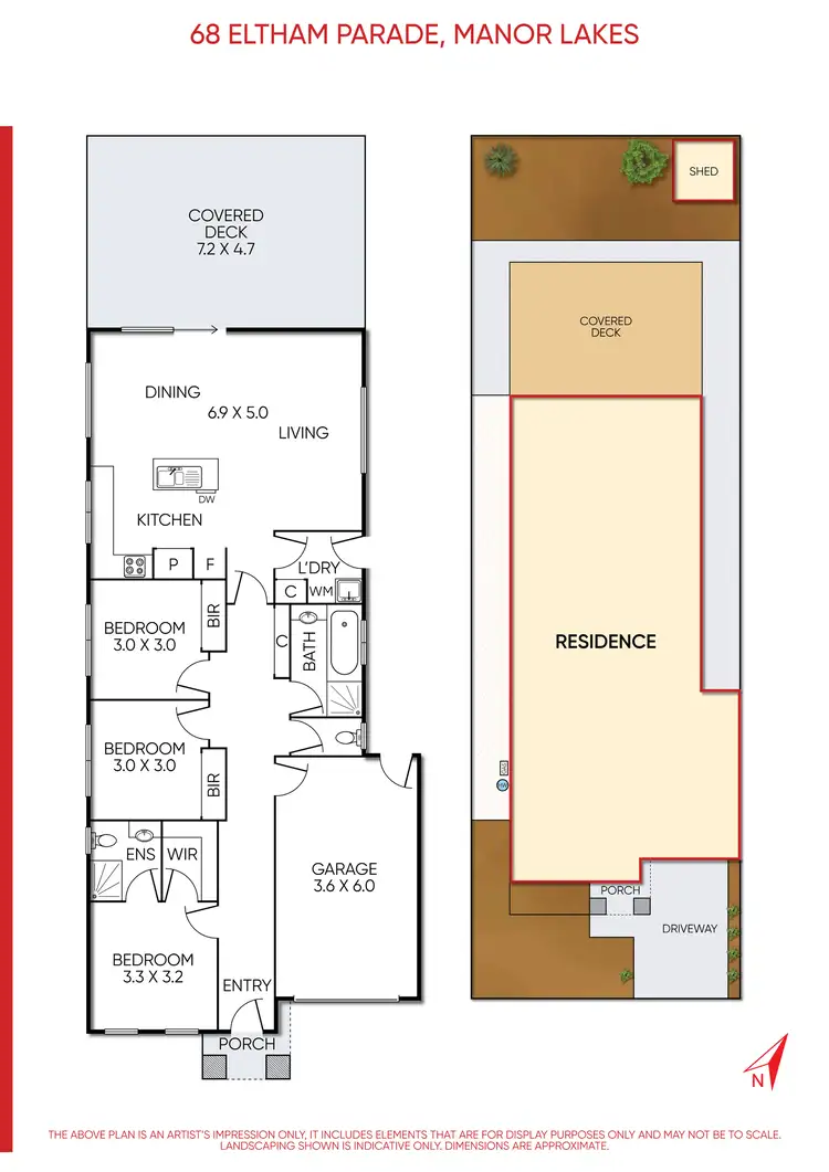 Floorplan of Homely house listing, 68 Eltham Parade, Manor Lakes VIC 3024