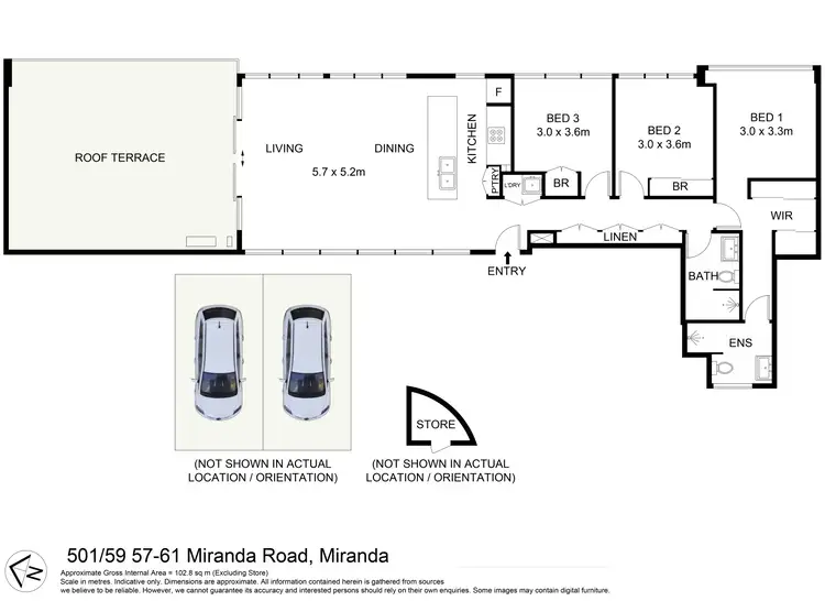 Floorplan of Homely apartment listing, 501/59 Miranda Road, Miranda NSW 2228