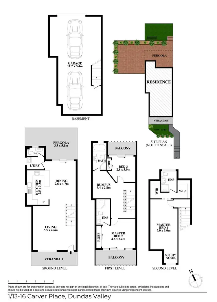 Floorplan of Homely townhouse listing, 1/13-16 Carver Place, Dundas Valley NSW 2117