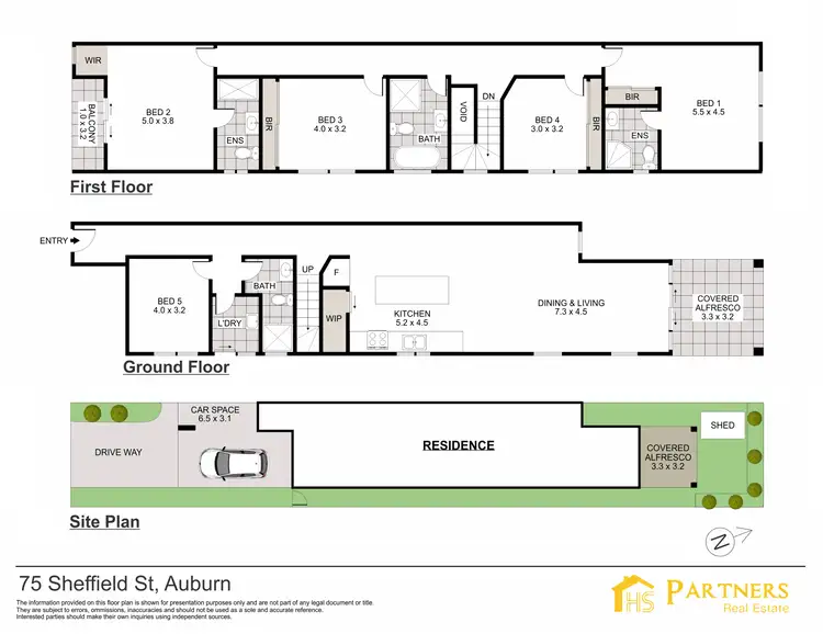 Floorplan of Homely semi-detached listing, 75 Sheffield Street, Auburn NSW 2144