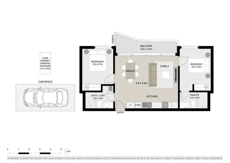 Floorplan of Homely apartment listing, 304/205-207 Ballarat Road, Footscray VIC 3011