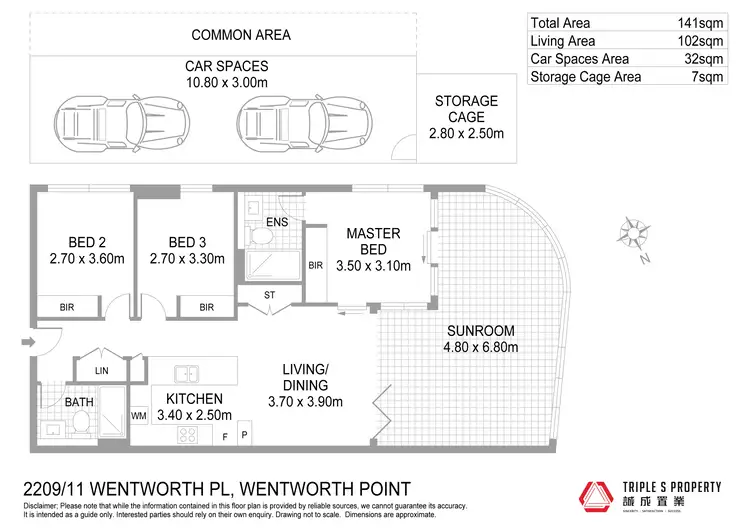 Floorplan of Homely apartment listing, 2209/11 Wentworth Place, Wentworth Point NSW 2127