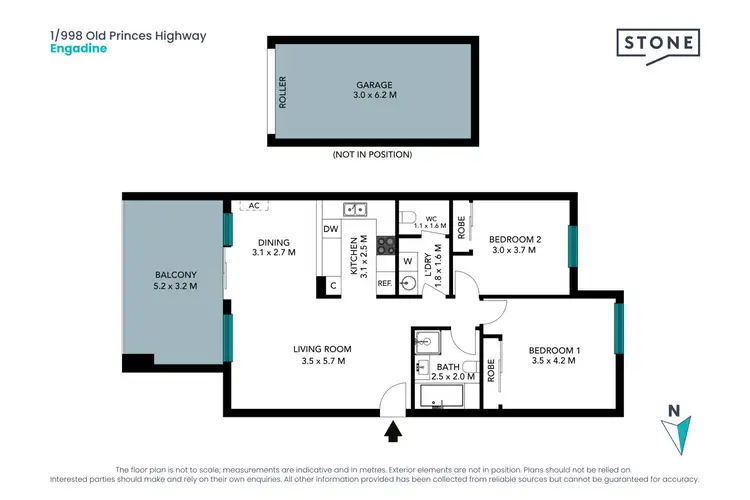 Floorplan of Homely unit listing, 1/998 Old Princes Highway, Engadine NSW 2233