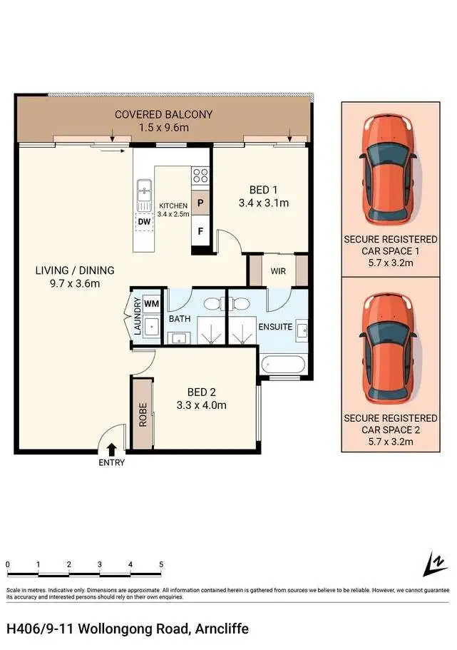 Floorplan of Homely apartment listing, 406/9-11 Wollongong Road, Arncliffe NSW 2205