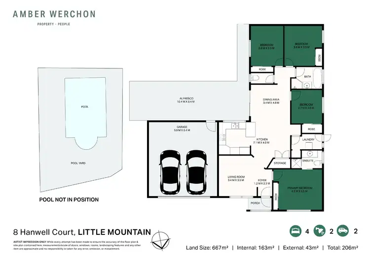 Floorplan of Homely house listing, 8 Hanwell Court, Little Mountain QLD 4551