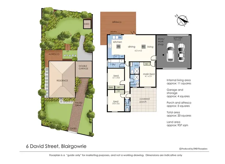 Floorplan of Homely house listing, 6 David Street, Blairgowrie VIC 3942