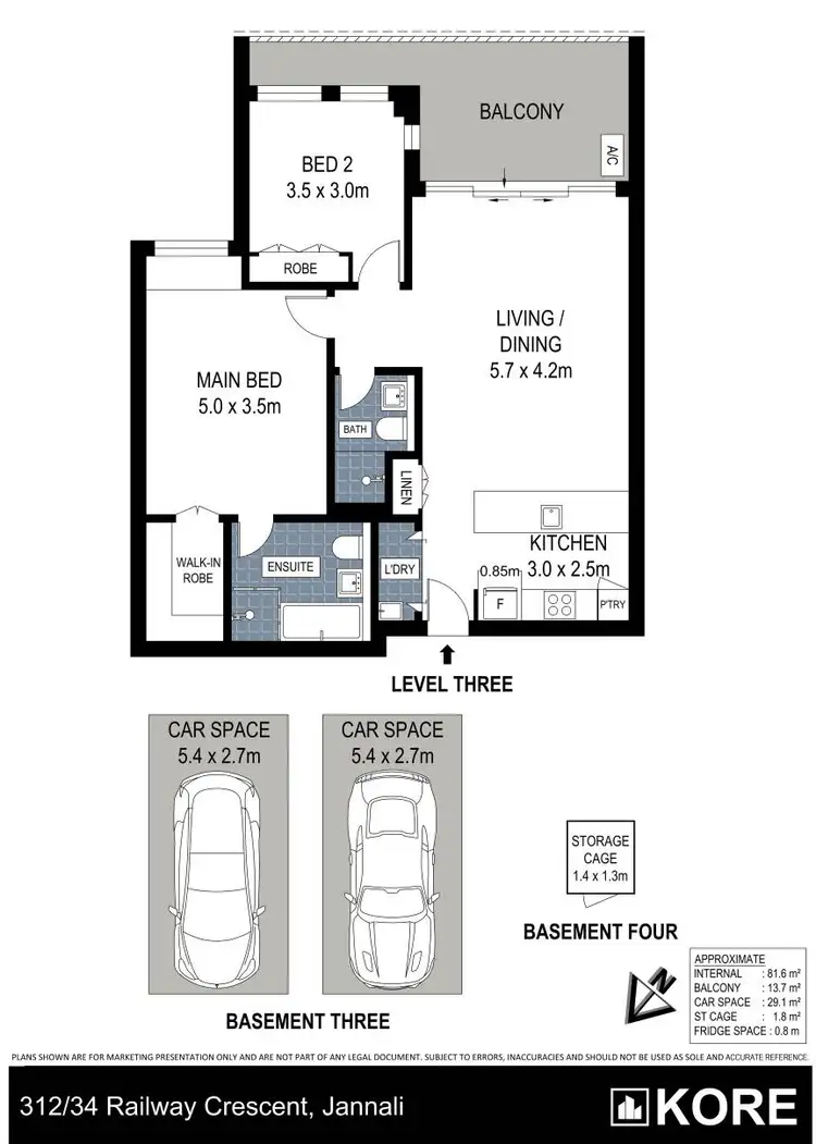 Floorplan of Homely apartment listing, 312/34 Railway Crescent, Jannali NSW 2226