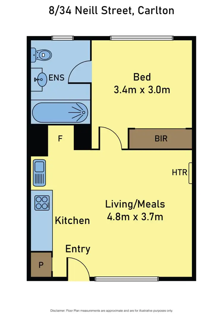 Floorplan of Homely unit listing, 8/34 Neill Street, Carlton VIC 3053