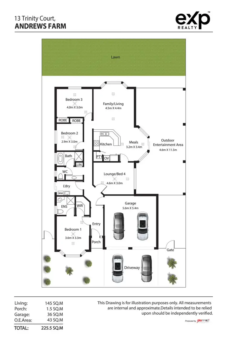 Floorplan of Homely house listing, 13 Trinity Court, Andrews Farm SA 5114