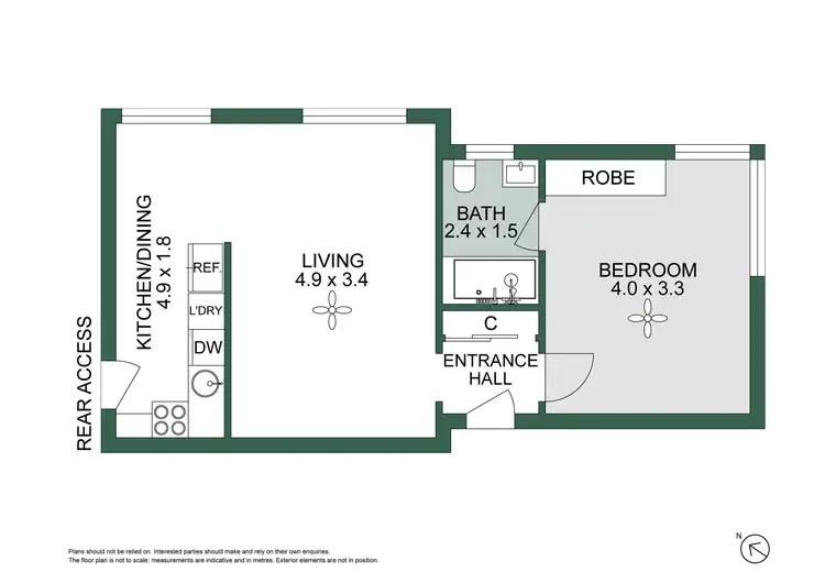 Floorplan of Homely apartment listing, 8/3 Cowderoy Street, St Kilda West VIC 3182