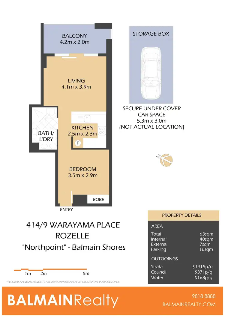 Floorplan of Homely apartment listing, 414/9 Warayama Place, Rozelle NSW 2039