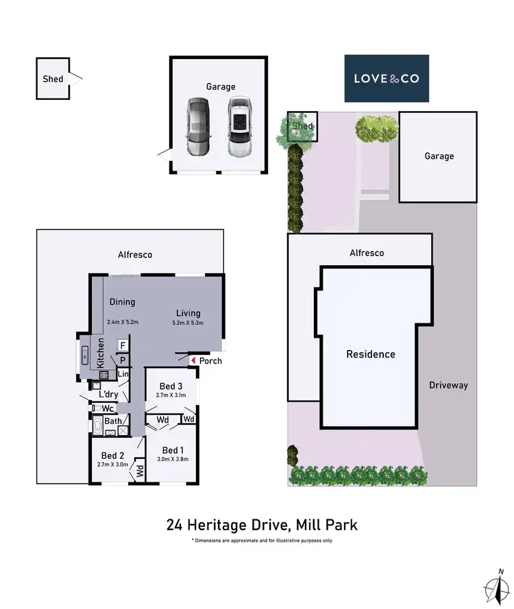 Floorplan of Homely house listing, 24 Heritage Drive, Mill Park VIC 3082