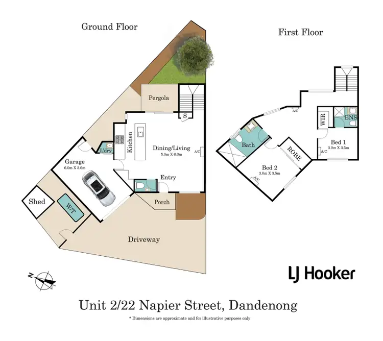 Floorplan of Homely townhouse listing, 2/22 Napier Street, Dandenong VIC 3175
