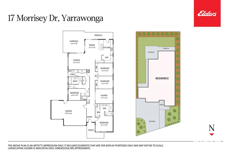 Floorplan of Homely house listing, 17 Morrisey Drive, Yarrawonga VIC 3730
