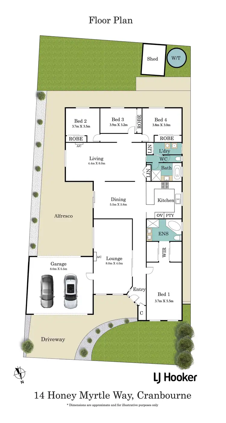 Floorplan of Homely house listing, 14 Honey Myrtle Way, Cranbourne VIC 3977