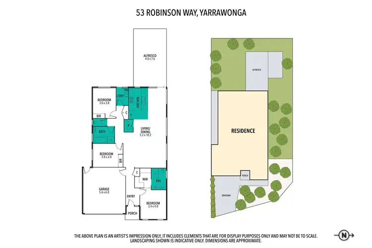 Floorplan of Homely house listing, 53 Robinson Way, Yarrawonga VIC 3730