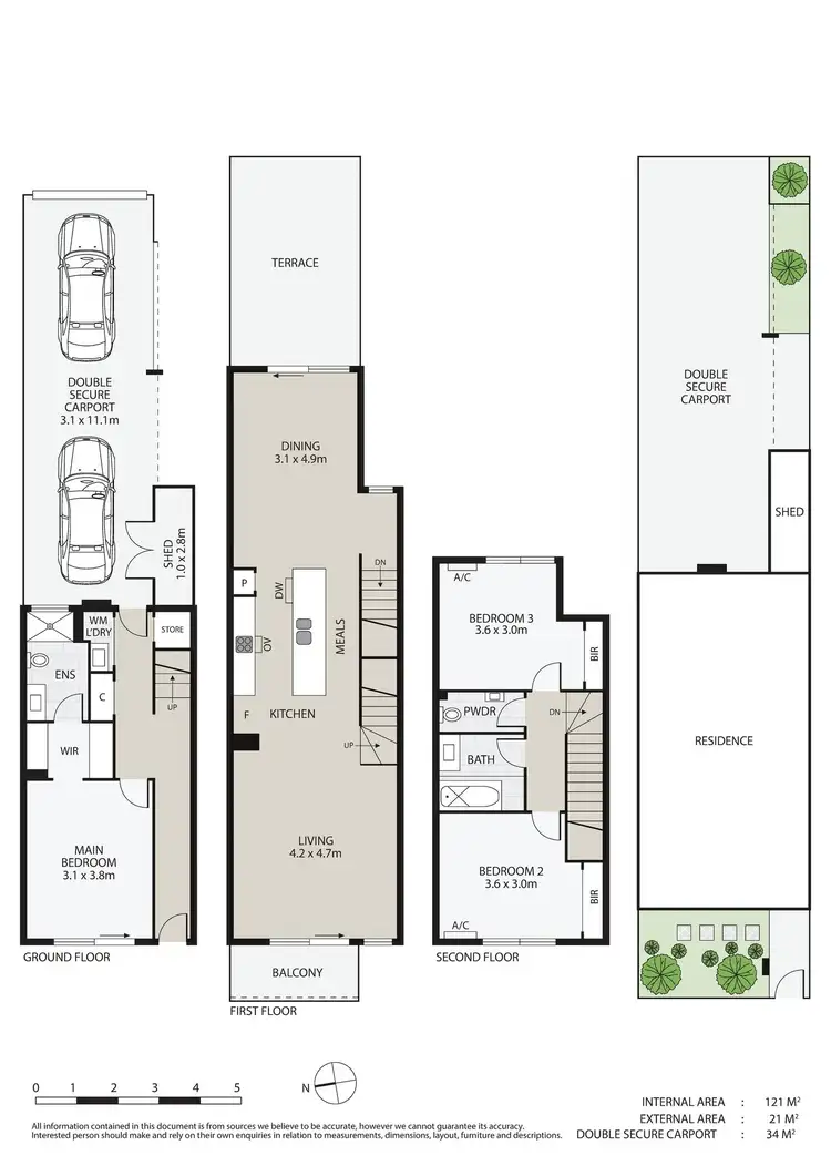 Floorplan of Homely townhouse listing, 3B Glamis Road, West Footscray VIC 3012