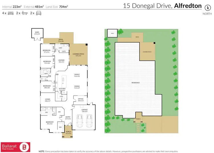 Floorplan of Homely house listing, 15 Donegal Drive, Alfredton VIC 3350